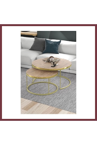 Storeşahin Gold Special 2'li Orta Sehpa Ceviz Shn0720