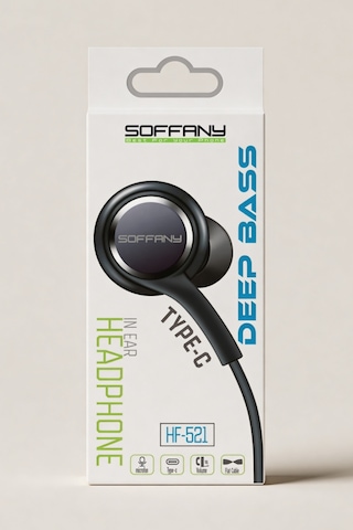Soffany HF-521 Type-C Girişli Kulak İçi Kablolu Kulaklık