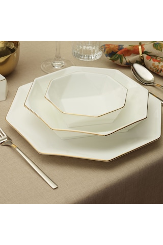 Karaca Fine Pearl Quartz Gold 12 Kişilik 62 Parça Yemek Takımı
