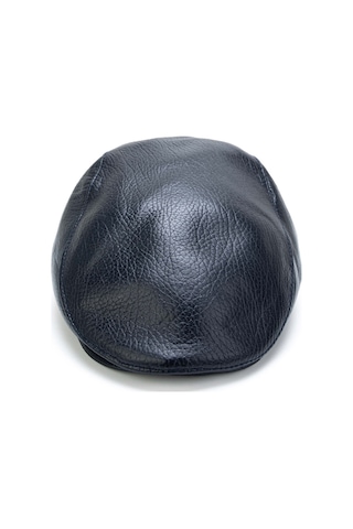 Tamer Tanca Erkek Hakiki Deri Şapka 524 1106 Lndn Spk Sk23/24 Lacı Jumbo Lacivert