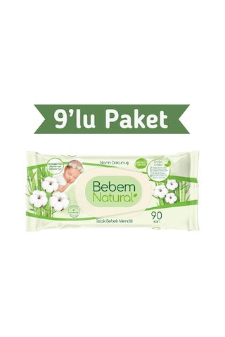Bebem Natural Islak Havlu Mendil 90x9 810 Yaprak
