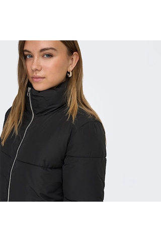Jacqueline De Yong Newerica Life Short Padded Kadın Siyah Dik Yaka Ceket Siyah