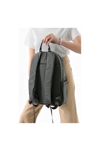 Baginn Unisex Sırt Çantası Paraşüt Kumaş Hafif Çok Cepli Yağmur İtici Kumaş 40 28 Cm 571 Collection Gri