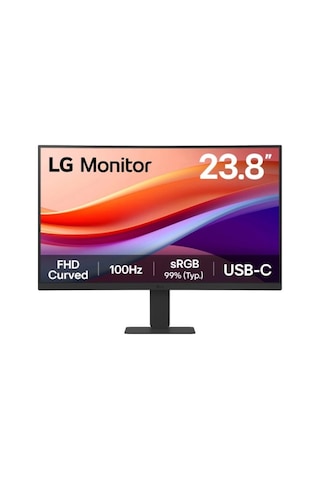 23.8 Lg 24u421a-b Va 5ms 100hz Usb-c Hdmı Fhd 1920x1080 Curved Vesa Sıyah