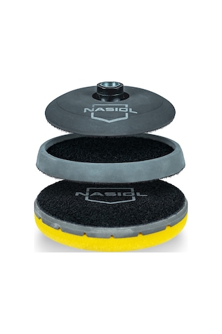 Nasiol Cırtlı Polisaj Tabanı-125/145mm-Araç Pasta Cila Polisaj Aplikatörü-Sünger ve Keçelerle Uyumlu