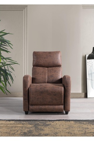 Linda Tekli Berjer Rehome Linda Tv Koltuğu 75x90x105 Cm Kahverengi