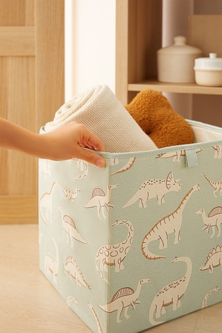 Ocean Home Textile Çocuk Odası Dinozor Kutu 33 x 30 x 33 CM