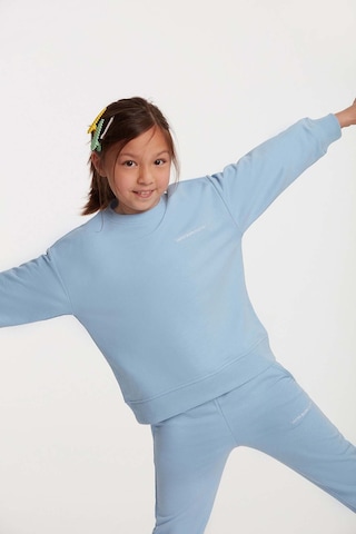 Grımelange Jabor Kız Çocuk Nakışlı Bisiklet Yaka Comfort Mavi Eşofman Takımı Mavi
