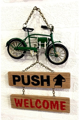 Metal Yeşil Bisiklet Pull/Push
