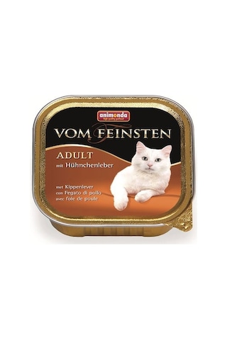Animonda Vom Feinsten Tavuklu ve Ciğerli Pate Yetişkin Kedi Maması 100 G