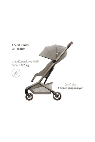 Maxi-cosi Fame Cabin Led Işıklı Entegre Şarj Üniteli Tek Elle Katlanan Premium Kabin Boy Bebek Arabası Sapphire Sand
