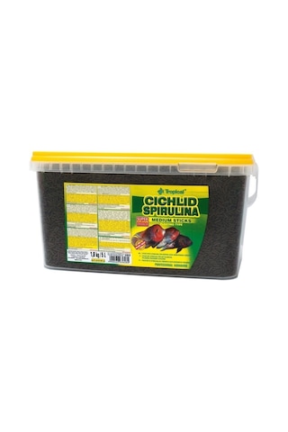 Tropical Cichlid Spirulina Medium Sticks 100 Gram Açık Yem