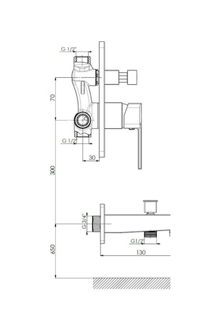 Gpd Tam Ankastre Duş Seti Pedra Siyah