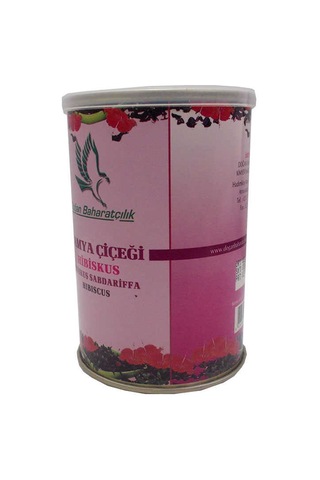 Afrika Bamya Çiçeği Hibiskus Mekke Ü Doğal 100 Gr Teneke Kutu