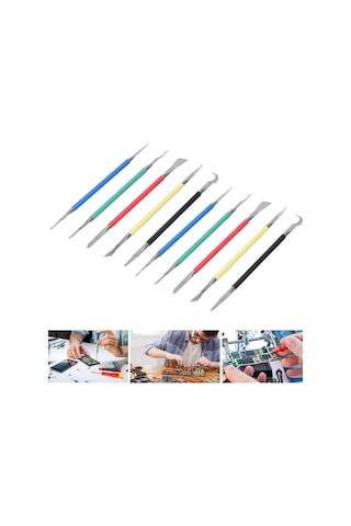 Kangvka Te-018 5'li Tamir Seti: Esnek Sk5 Çelik Bıçaklı Cpu Nand Ic Chip Kaldırıcı, Bga Tamir Ve Ana Kart Glue Temizleme Aracı 2 Paket