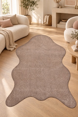 Tosia Floke Peluş Post Şeklinde Halı Vizon Kahve Salon Antre Oturma Odası Yumuşak Yıkanabilir Kaymaz Tabanlı Modern Dekoratif Halı Vizon/kahve