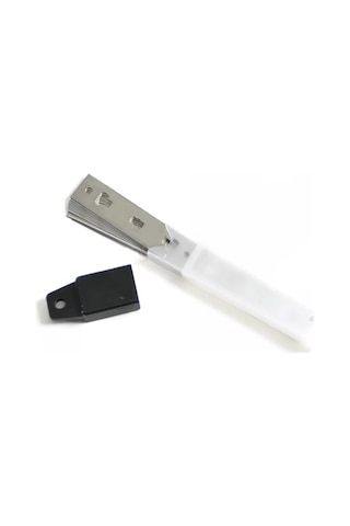 Mck Metal Cam Kazıma Aparatı Metal 25 Adet Cam Kazıma Jilet Gri