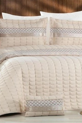 Colors Micro Çift Kişilik Yatak Örtüsü Bej (541555782) Bej