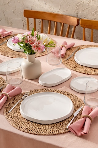 Emsan Luna 14 Parça 6 Kişilik Kahvaltı Takımı Beyaz