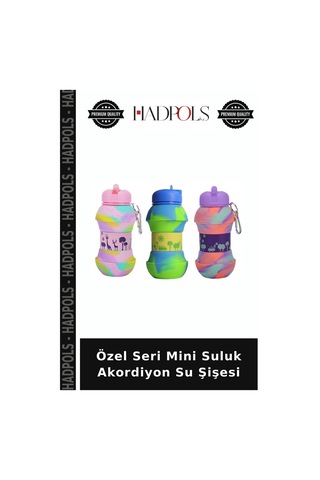 Özel Seri Mini Suluk Akordiyon Su Şişesi Çok Renkli