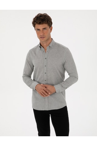 Pierre Cardin Erkek Gri Gömlek Desenli 50316768-vr024 Gri