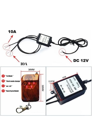 12 Modlu Uzaktan Kumandalı Led Çakar Modülü
