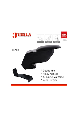 Dacia Duster 2016 Delmesiz Çelik Ayaklı Siyah Kolçak Kol Dayama6