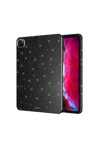 Apple Uyumlu iPad Pro 11 2020 2.nesil Simli Parlak Görünümlü Zore Tablet Koton Kılıf-siyah Tablet Kılıfı