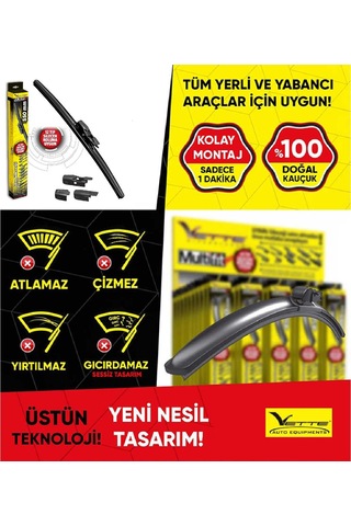 Vette Plus Multifit Araba Araç Otomobil Oto Ön Cam Arka Cam Silecek Muz Sileceği 550 Mm 55 Cm