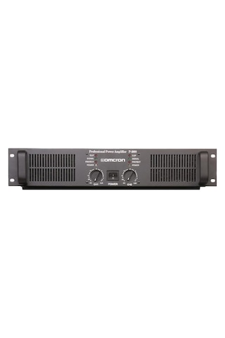 Omcron P-1000 2x500w Çift Çıkışlı Stereo Power Anfi, Siyah
