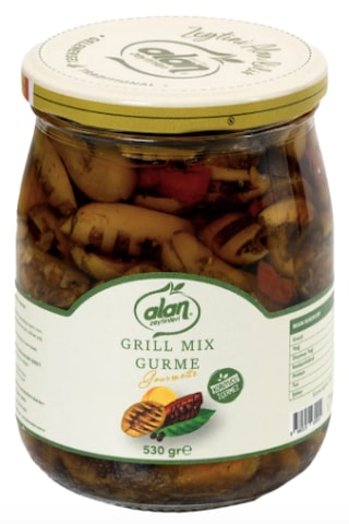 Izgara Mix Zeytin Salatası Cam Kavanoz 530 Gr