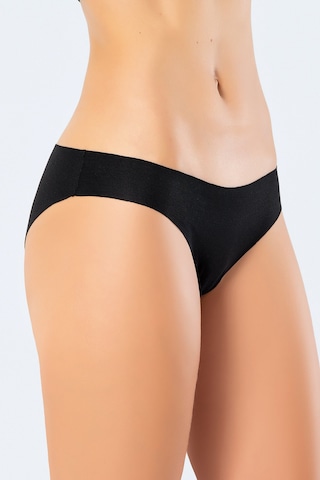 Türen 907 Kadın Lazer Kesim Pamuk Bikini Külot-siyah Siyah
