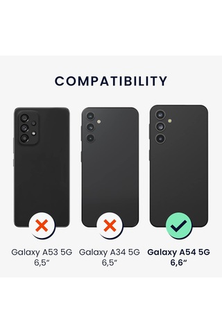 Teknomoda Samsung Galaxy Uyumlu A54 Kılıf 360 Şeffaf Ön Arka Korumalı Şeffaf Silikon