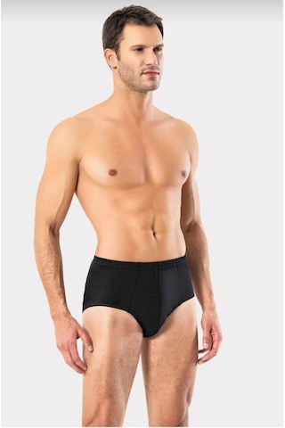 Erdem 1300 Erkek Penye Slip Külot 12 Adet Siyah