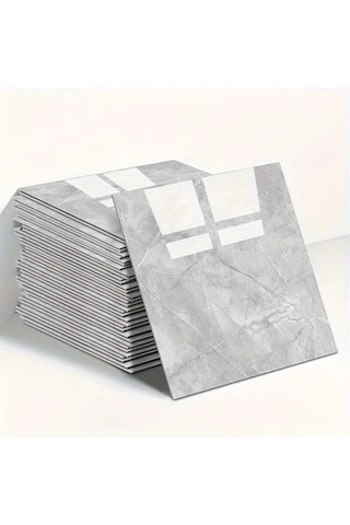 Gri Mermer Desen Duvar Sticker 30 30 Renkli