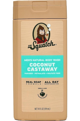 Dr. Squatch Men's Coconut Castaway Duş Jeli 414ml Hindistan Cevizi