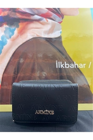 Armine C11 Bayan Cüzdan Siyah Lazer Siyah