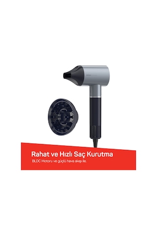 Arzum AR5169 Revolution Profesyonel İyonlu Saç Kurutma Makinesi 1600W, BLDC Motoru, Platin Gri