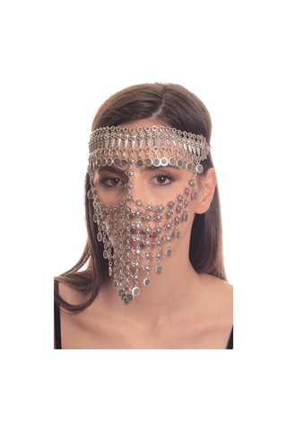 Kadın Antik Gümüş Kaplama Yonca Stilizesi Ayarlanabilir El Yapımı Peçe Gümüş