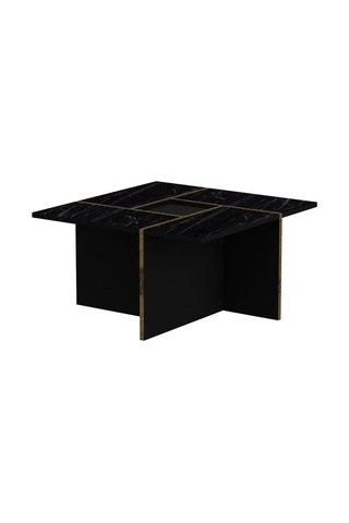 Sılva Orta Sehpa - Siyah / Mermer Siyah - Mermer