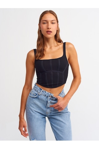Dilvin Kadın Korse Top-Siyah (501291182)