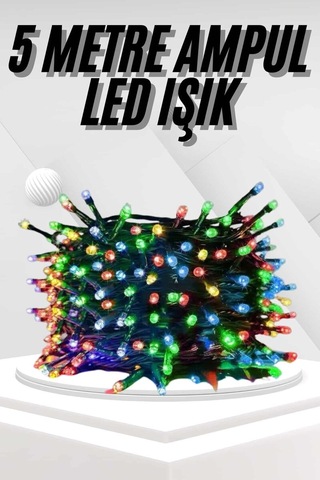 Northcity 5m Rgb Ledli Fişli Yılbaşı Ağacı Işığı - 50 Ampullü 8 Modlu Ev Dekorasyonu Diğer