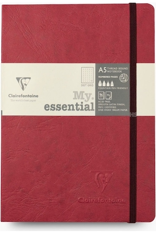 Clairefontaine My Essential A5 Noktalı Defter Bordo 793432c