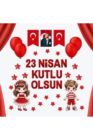23 Nisan Kutlu Olsun Pano Süsü