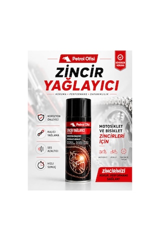 Petrol Ofisi Zincir Yağlayıcı 400 Ml Motosiklet Bisiklet O-ring X-ring Z-ring Uyumlu
