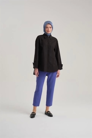 Armine Yüksek Bel Havuç Pantolon Ort2518 Morcivert Lacivert