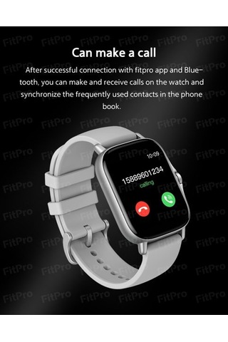 Tenfowee GT20 Bluetooth 1.69" IPS Ekran 15 Gün Pil Ömürlü Su Geçirmez Akıllı Bileklik