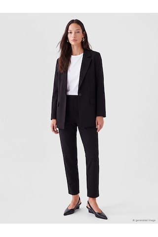 Lcw Everyday Siyah Beli Lastikli Kadın Pantolon