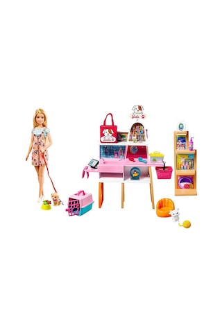Barbie ve Evcil Hayvan Dükkan Oyun Seti GRG90