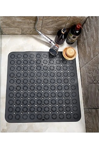 Kare Vantuzlu Banyo Kaydırmaz Paspas- Tırtıklı Ayak Duş Matı Sili